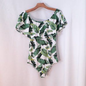 Tropical Off The Shoulder Body Suit